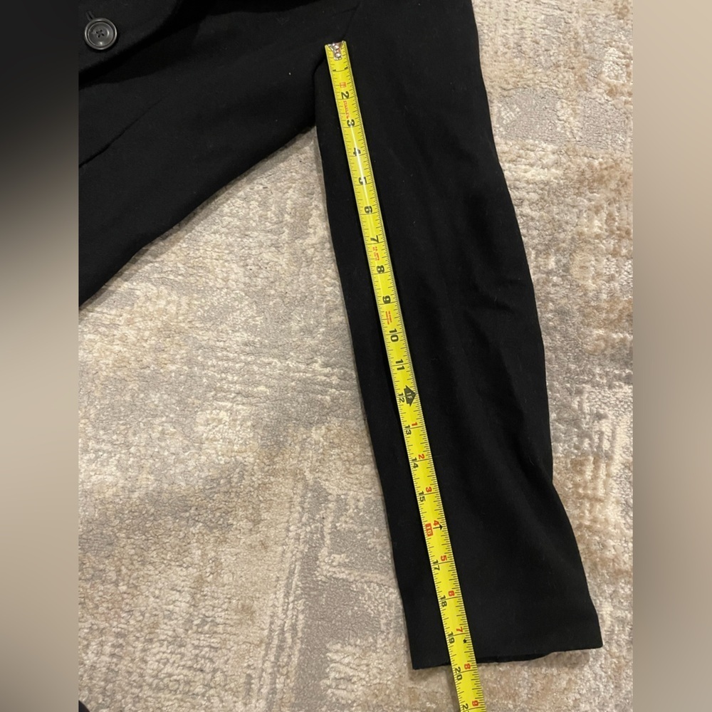 J Crew Women's Black Double Breasted Wool Pea Coat Size Medium Tall Style #66920 - Picture 8 of 9